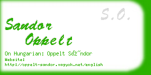 sandor oppelt business card